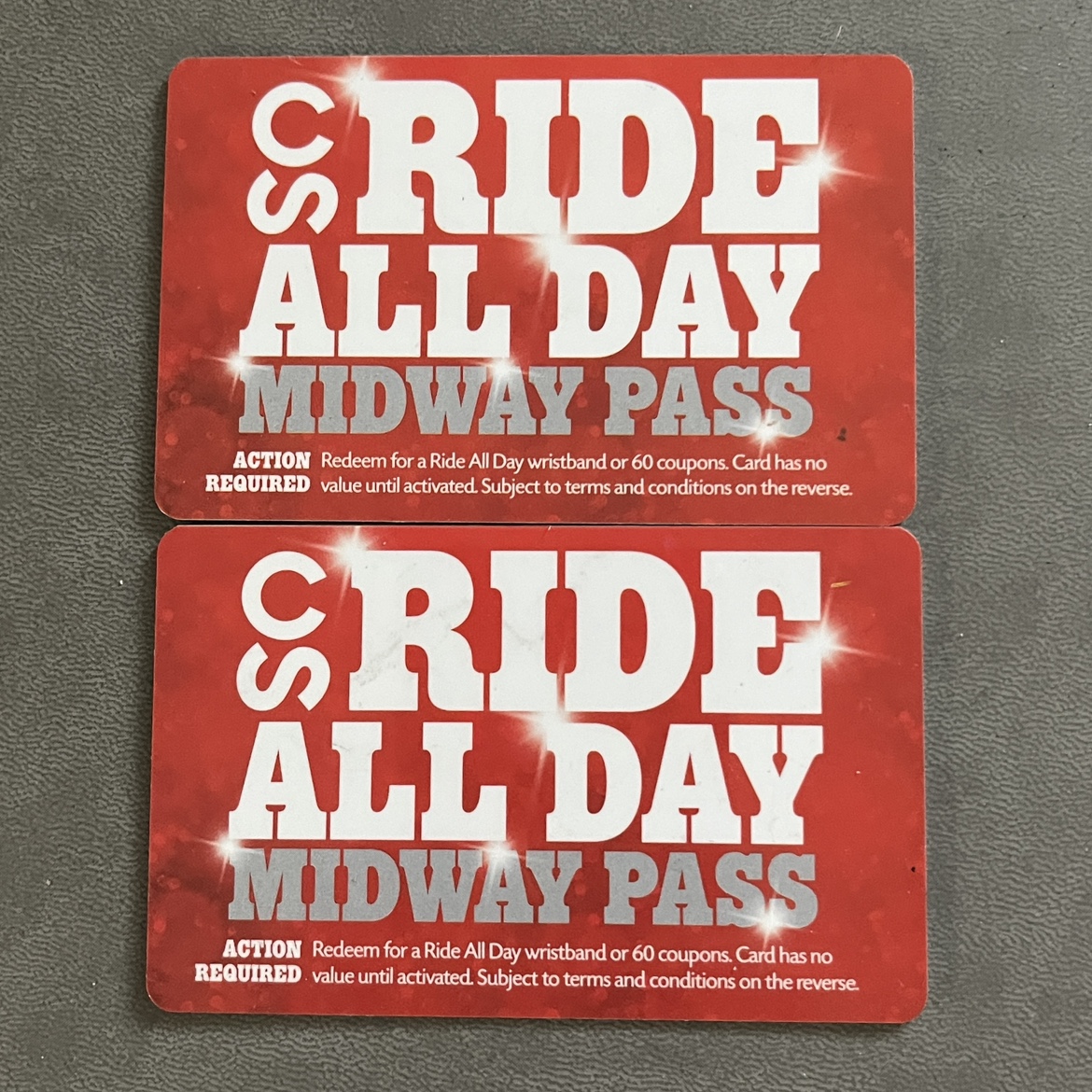 2 stampede ride all day or 60 tickets pass cards - photo 2