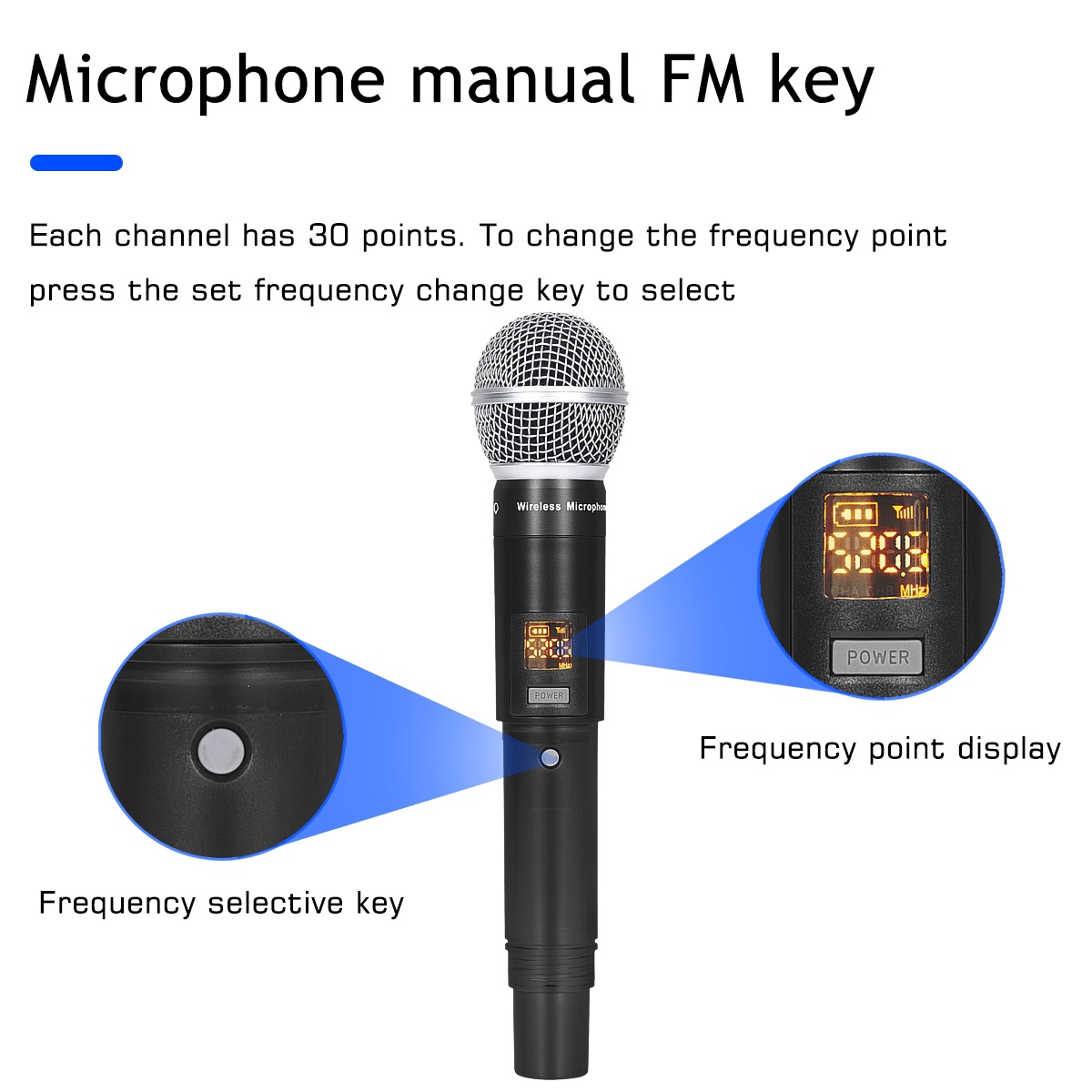 Wireless handheld microphone for church/speech/karaoke - photo 3