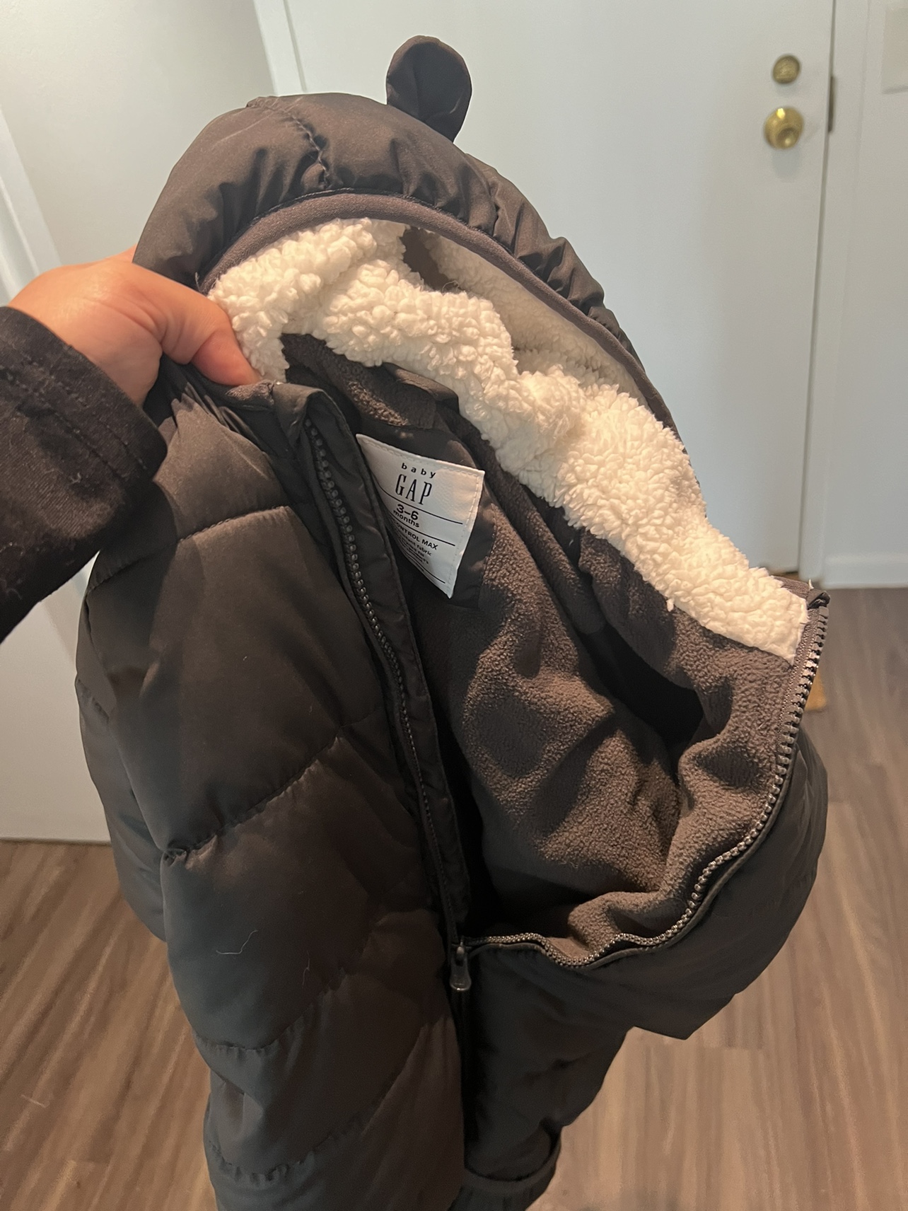 Baby puffer onesie