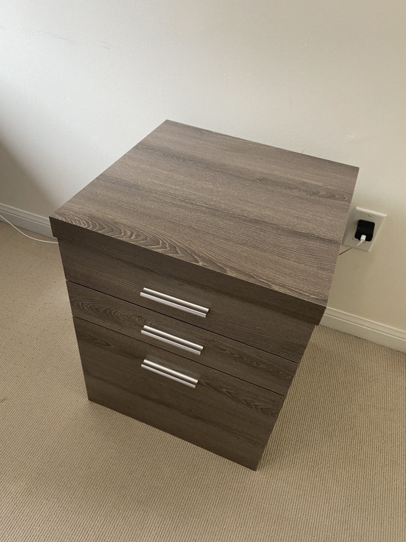 Wooden 3 Drawer Filing Cabinet - photo 5