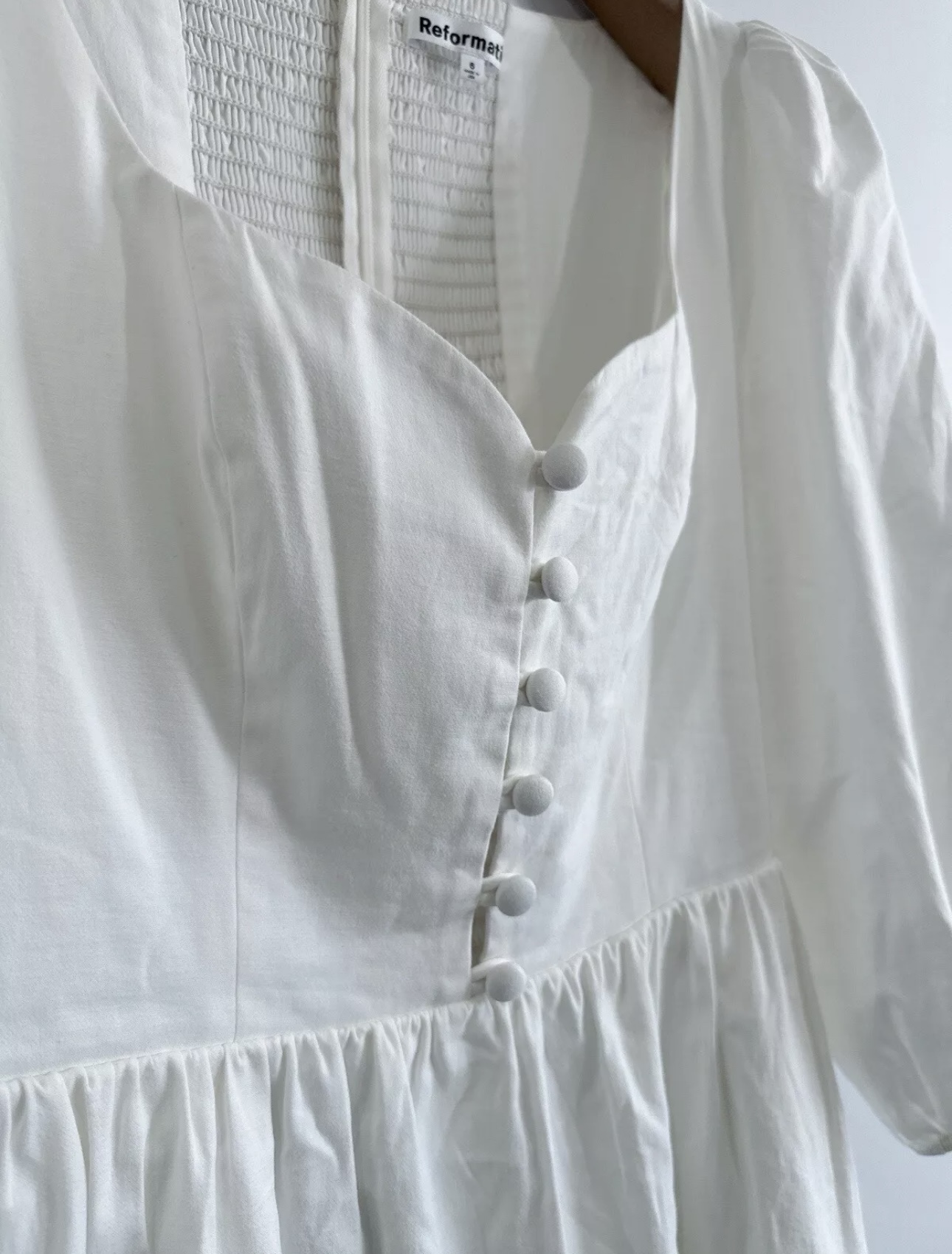 New+free cloth) Reformation Cotton Lined Midi Dress Size 6 - photo 4