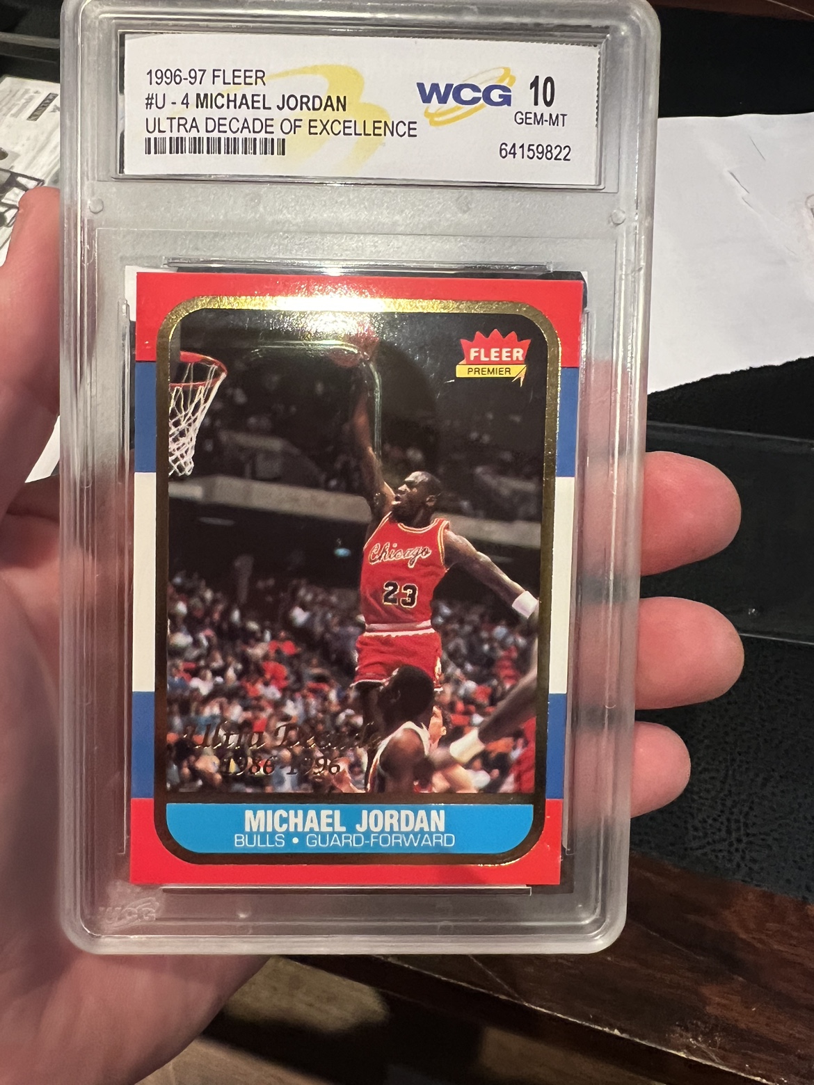 Michael Jordan’s Fleer re release graded 10 - photo 2
