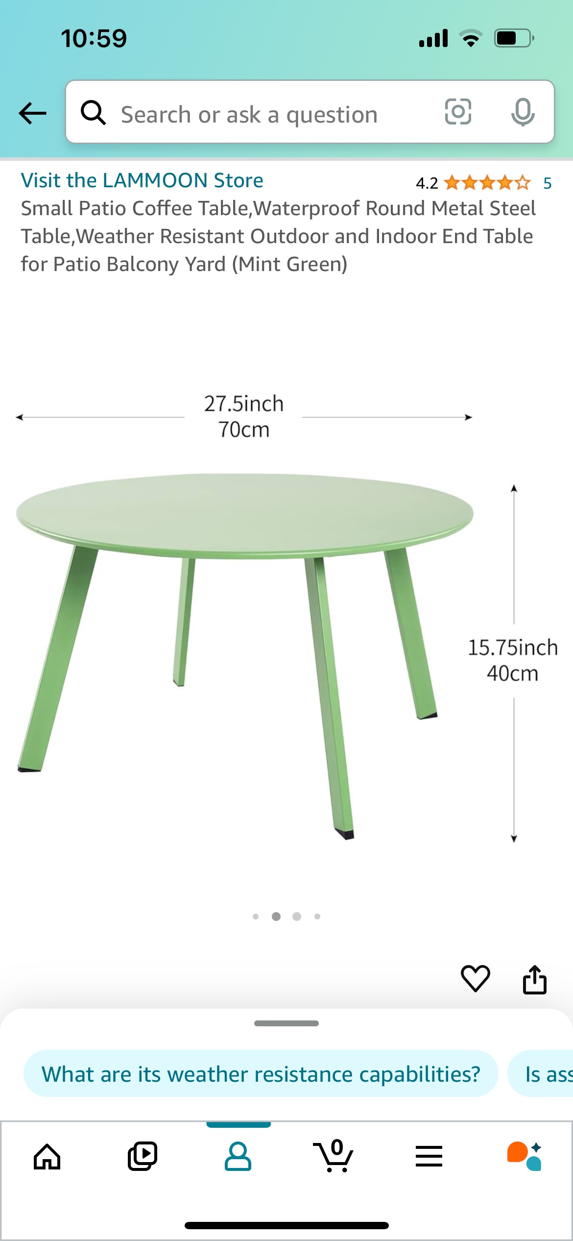 Indoor/ outdoor coffee table - photo 4