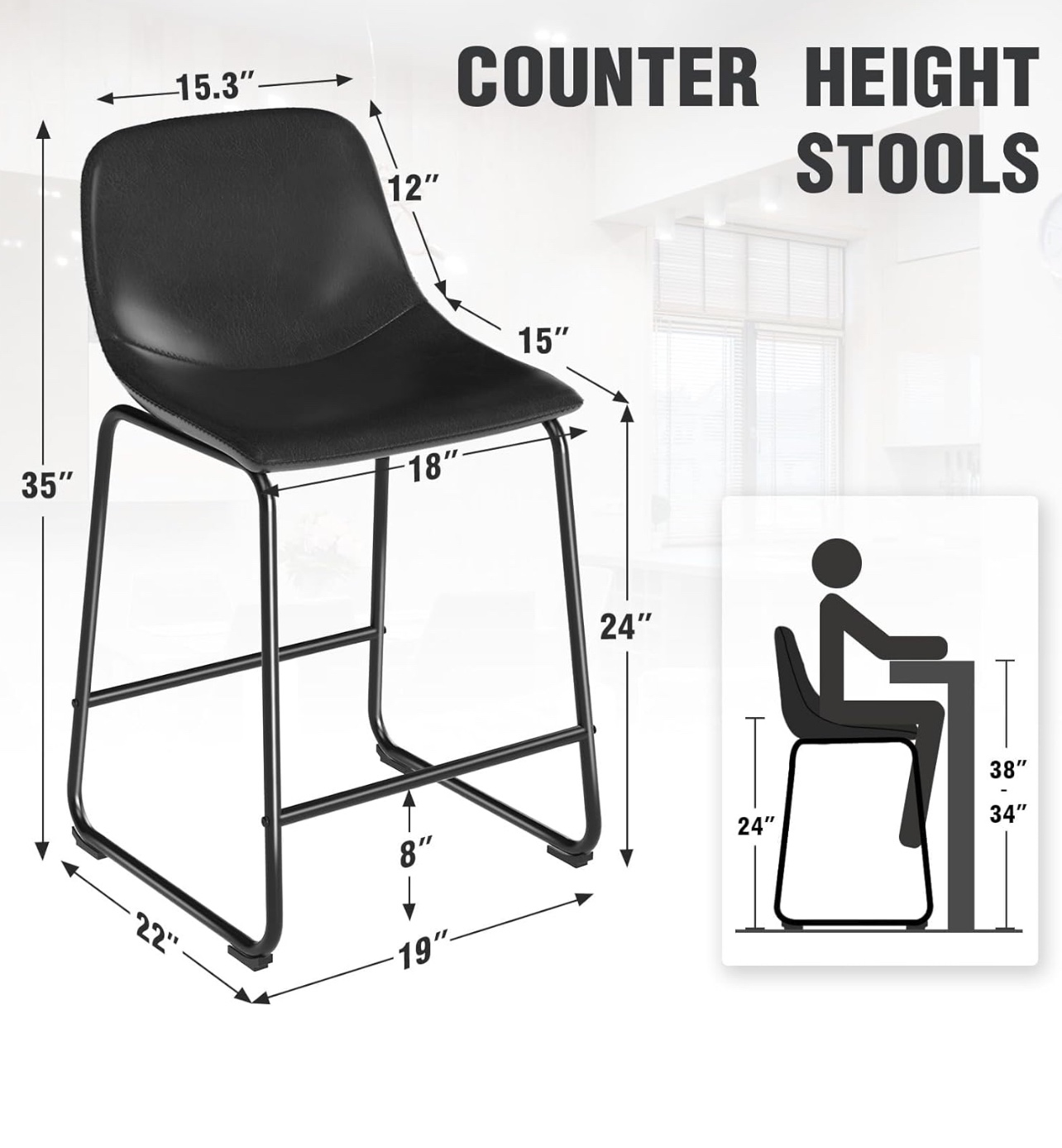 3 bar stools - photo 2