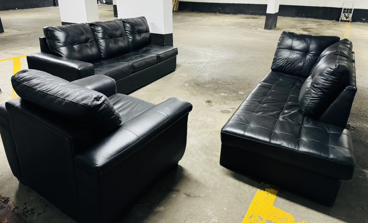 Black rather 7 seater sofa set - photo 5