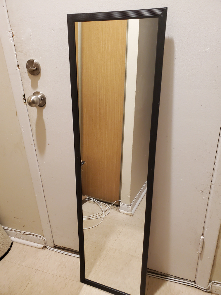 Slim mirror with black frame - photo 2