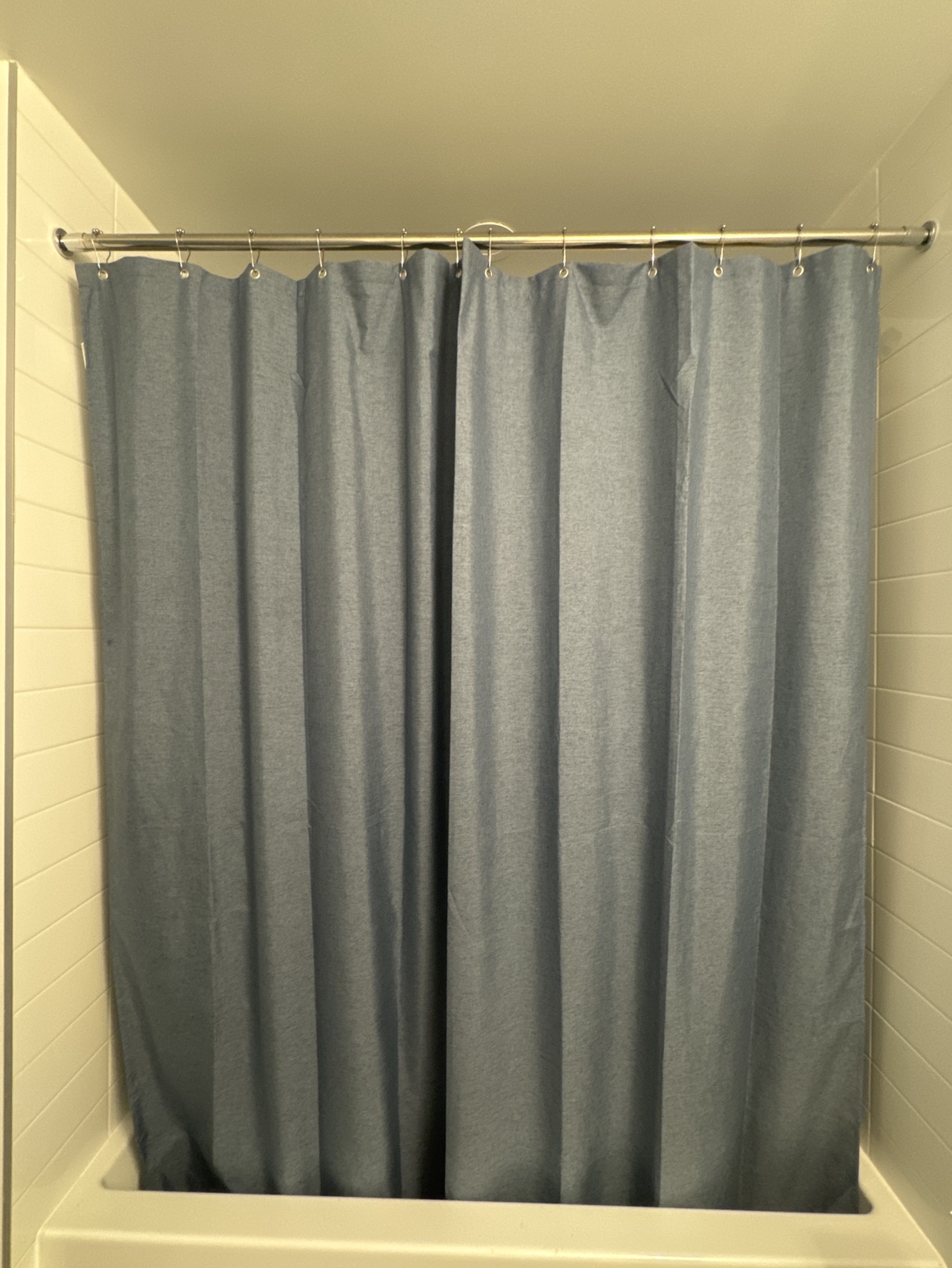 Machine washable linen textured shower curtain image indicator(8)