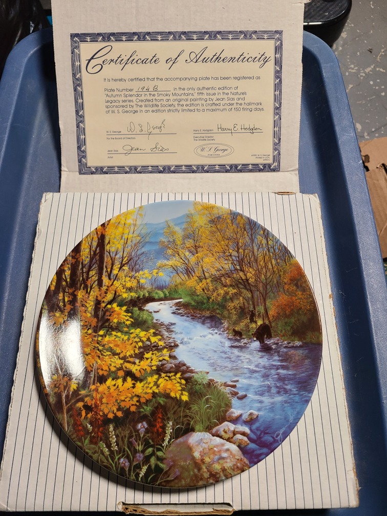 W.S. George "Autumn Splendour in the Smokies Mountains" Plate