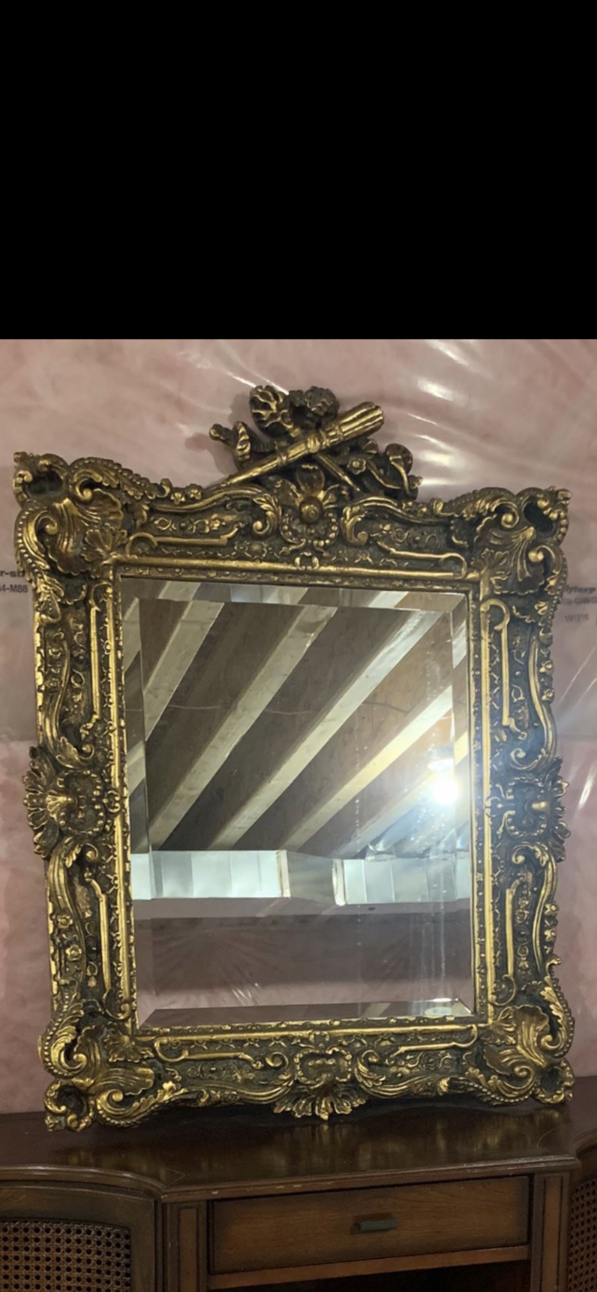 CLASSY ANTIQUE BEVELLED MIRROR FRAME thumbnail
