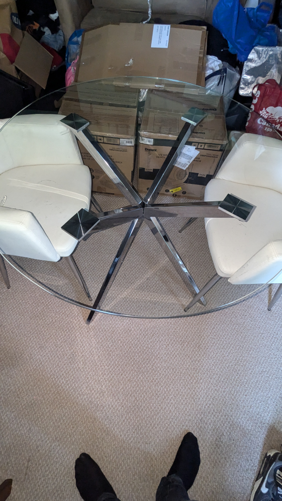 dining table with 2 chairs