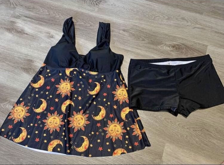 Sun Moon Cute XL Swim suit New