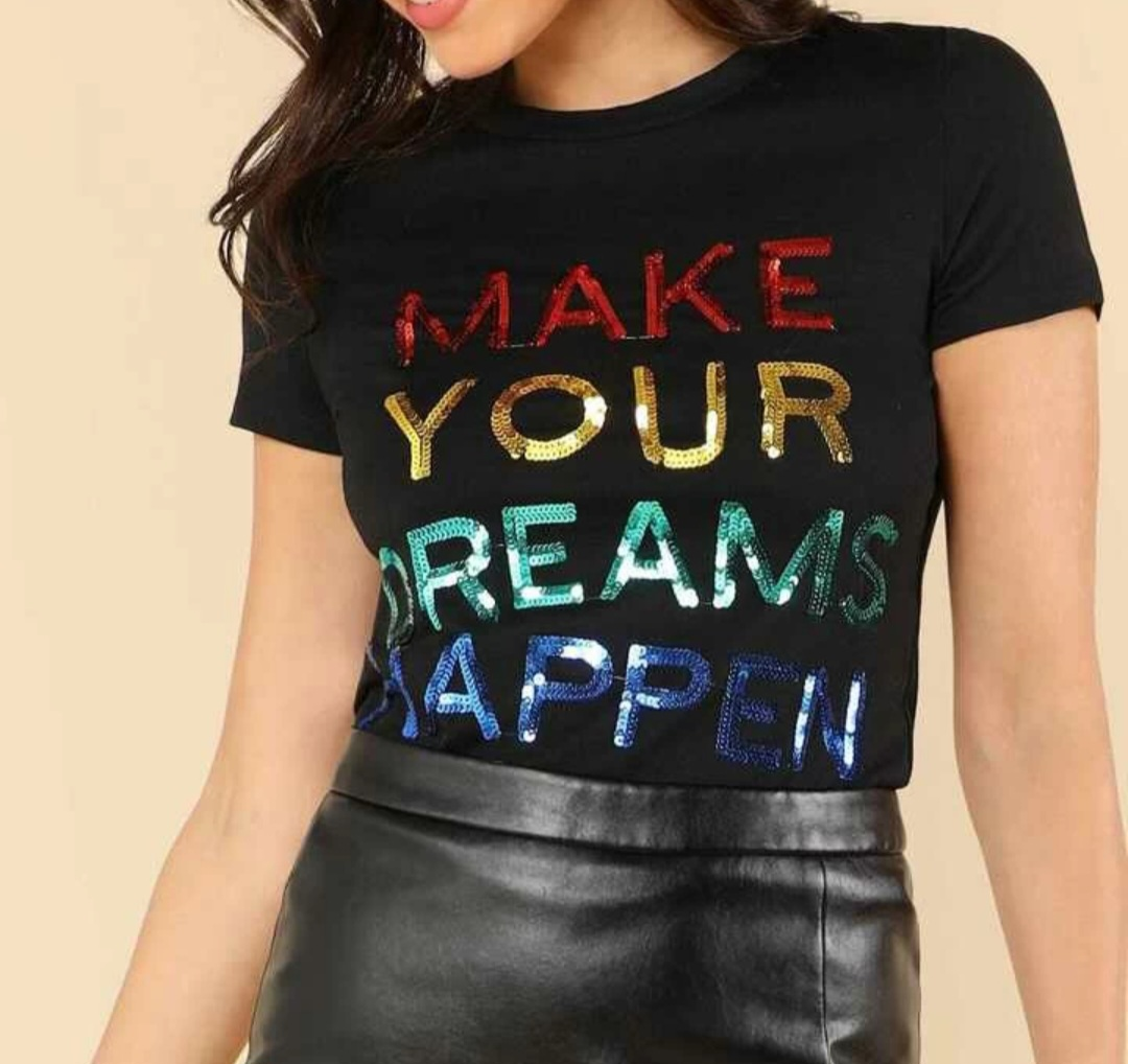 Newbrand Black sequine top thumbnail