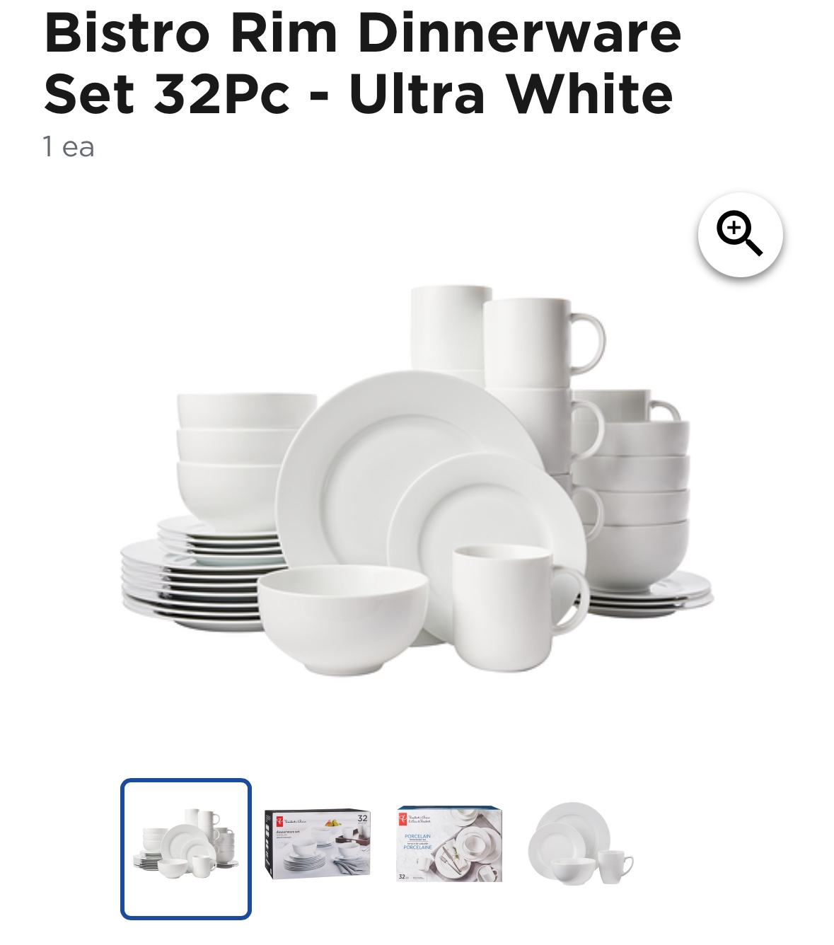 Dinnerware set (President’s Choice)