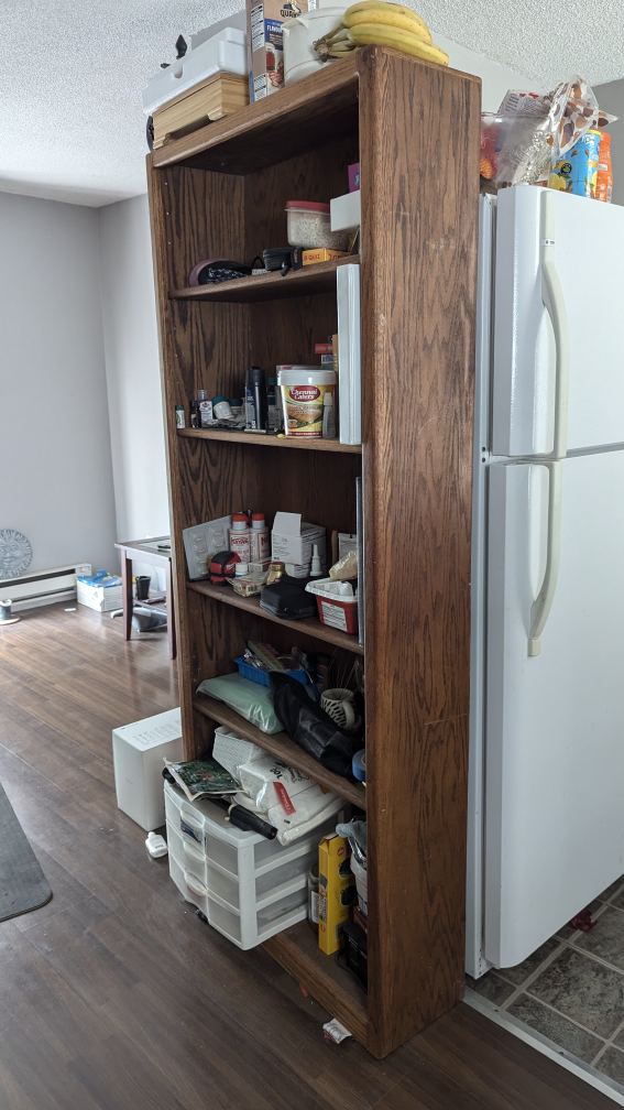 used wooden book case / shelving unit thumbnail
