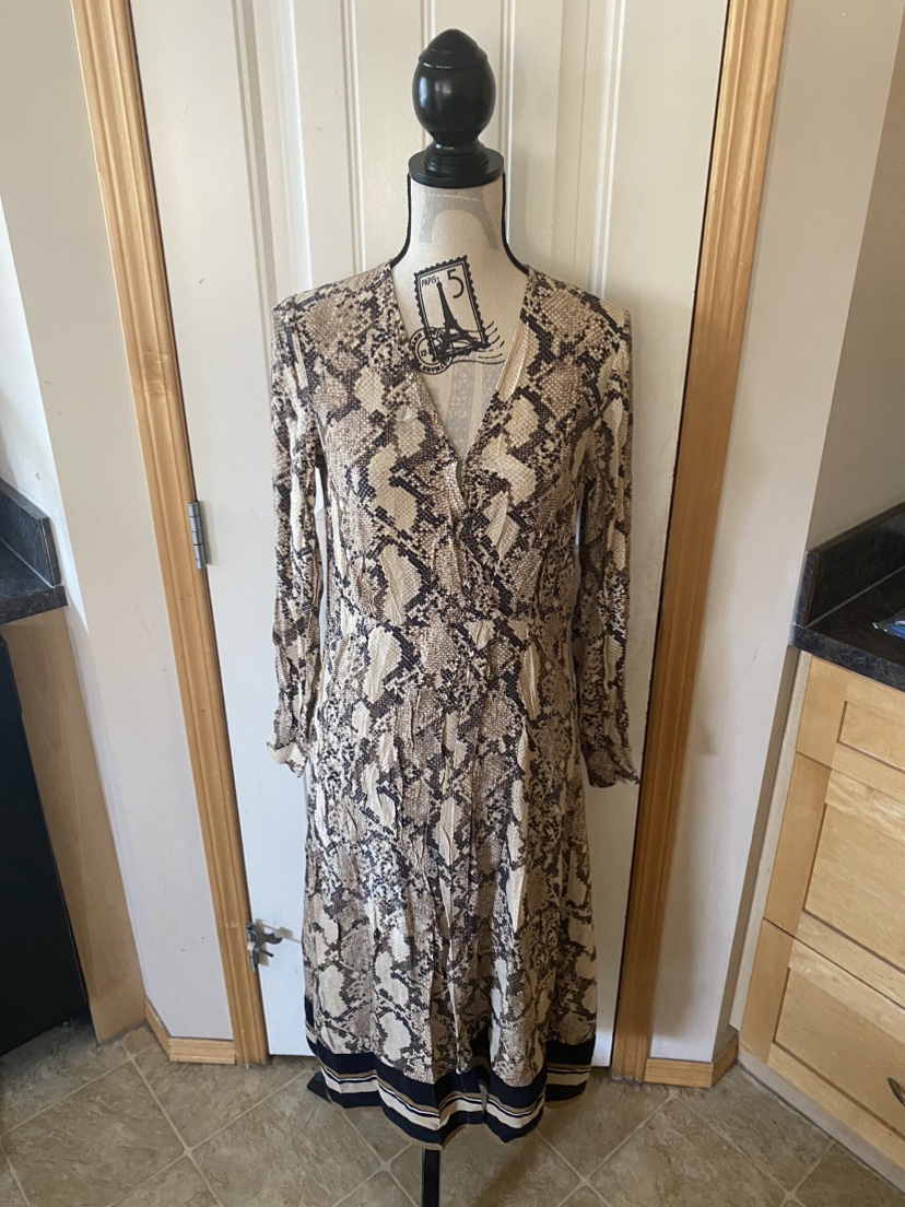 H&M snake print long dress