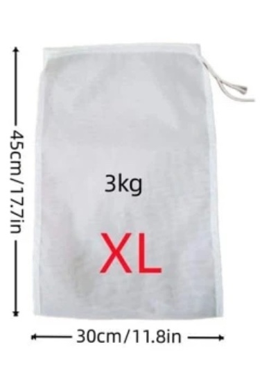 Cheese strainer bag with string to tighten image indicator(2)