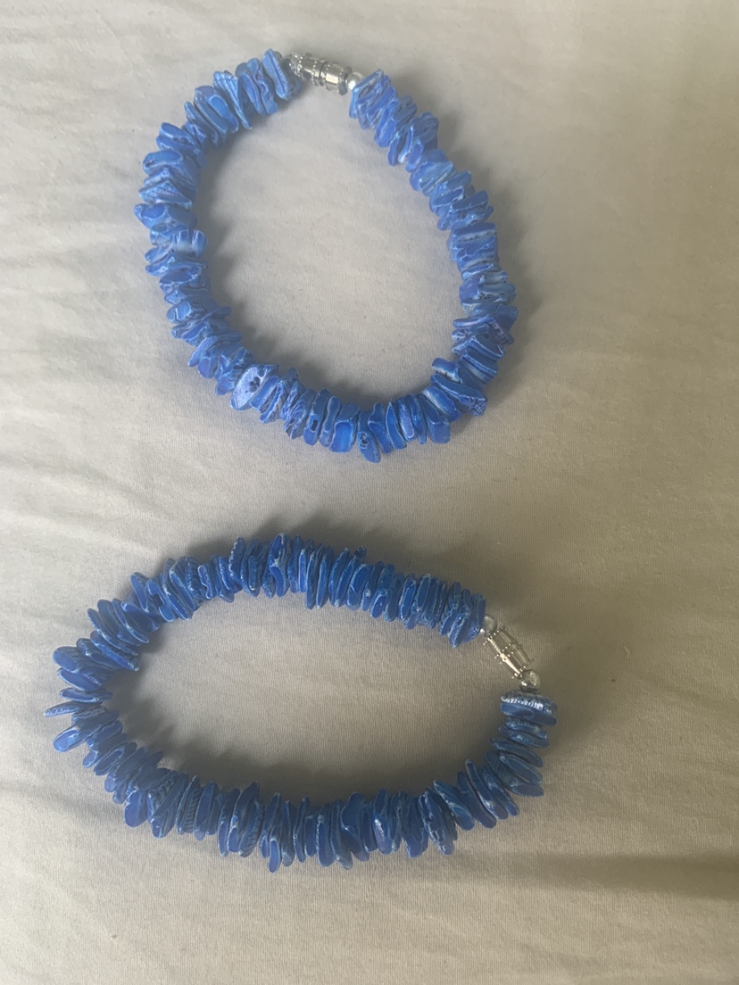 #freecycle 2 blue shell bracelets from Hawaii thumbnail