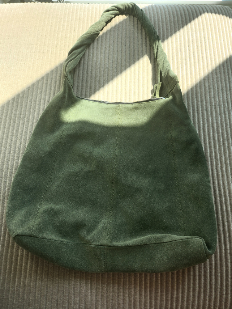 Suede shoulder bag