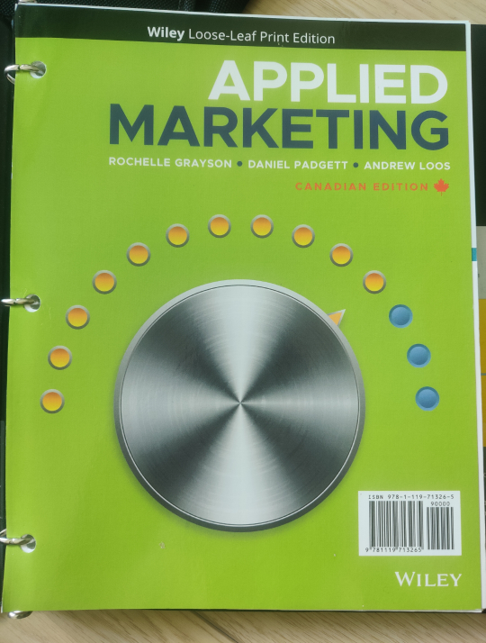Wiley textbook- Applied Marketing
