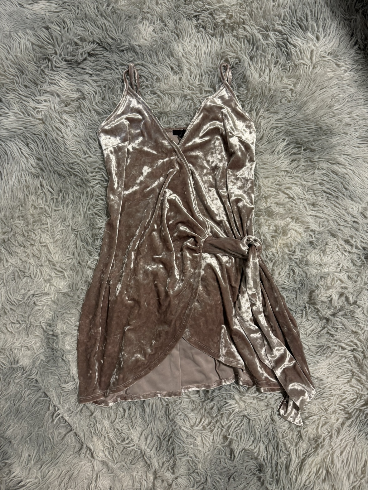 F21 Suede Wrap Around Dress