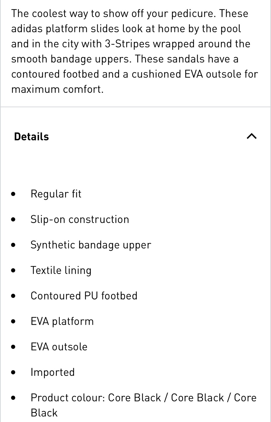 Adidas ADILETTE PLATFORM SLIDES black size 6M/8W image indicator(7)