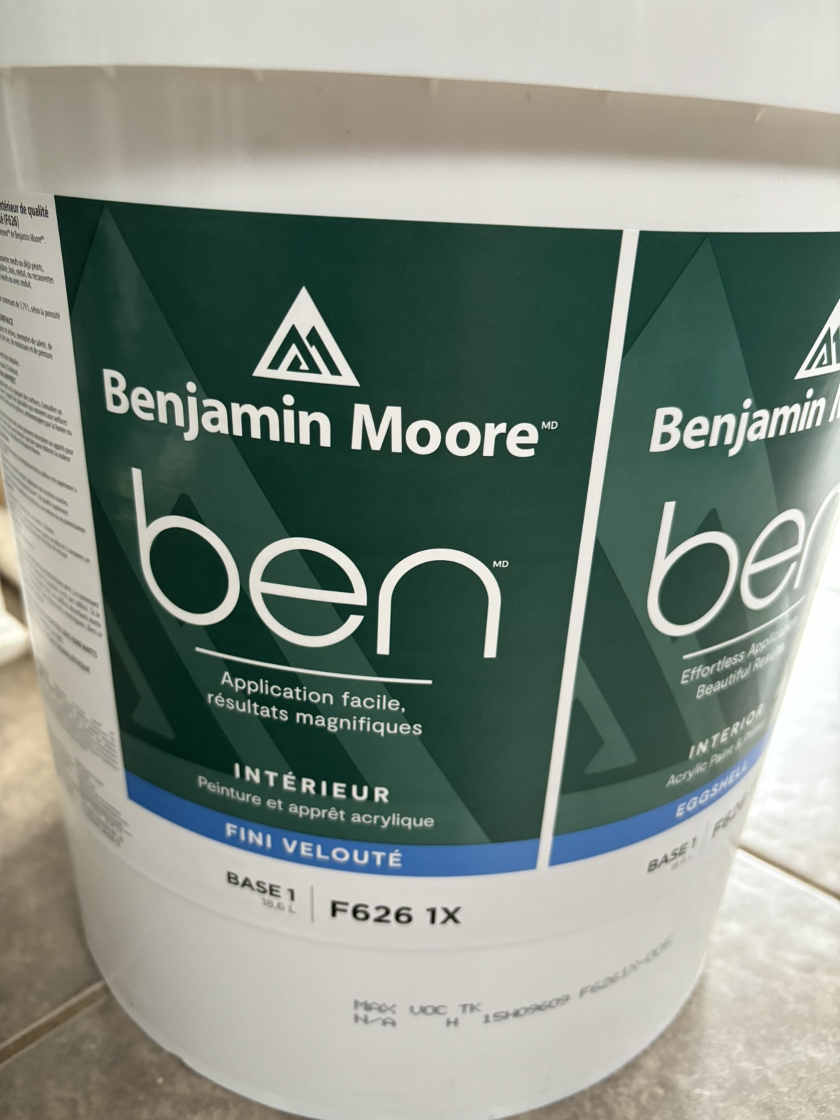 Benjamin Moore Paint - 1 Pail - Ice cubed silver colour