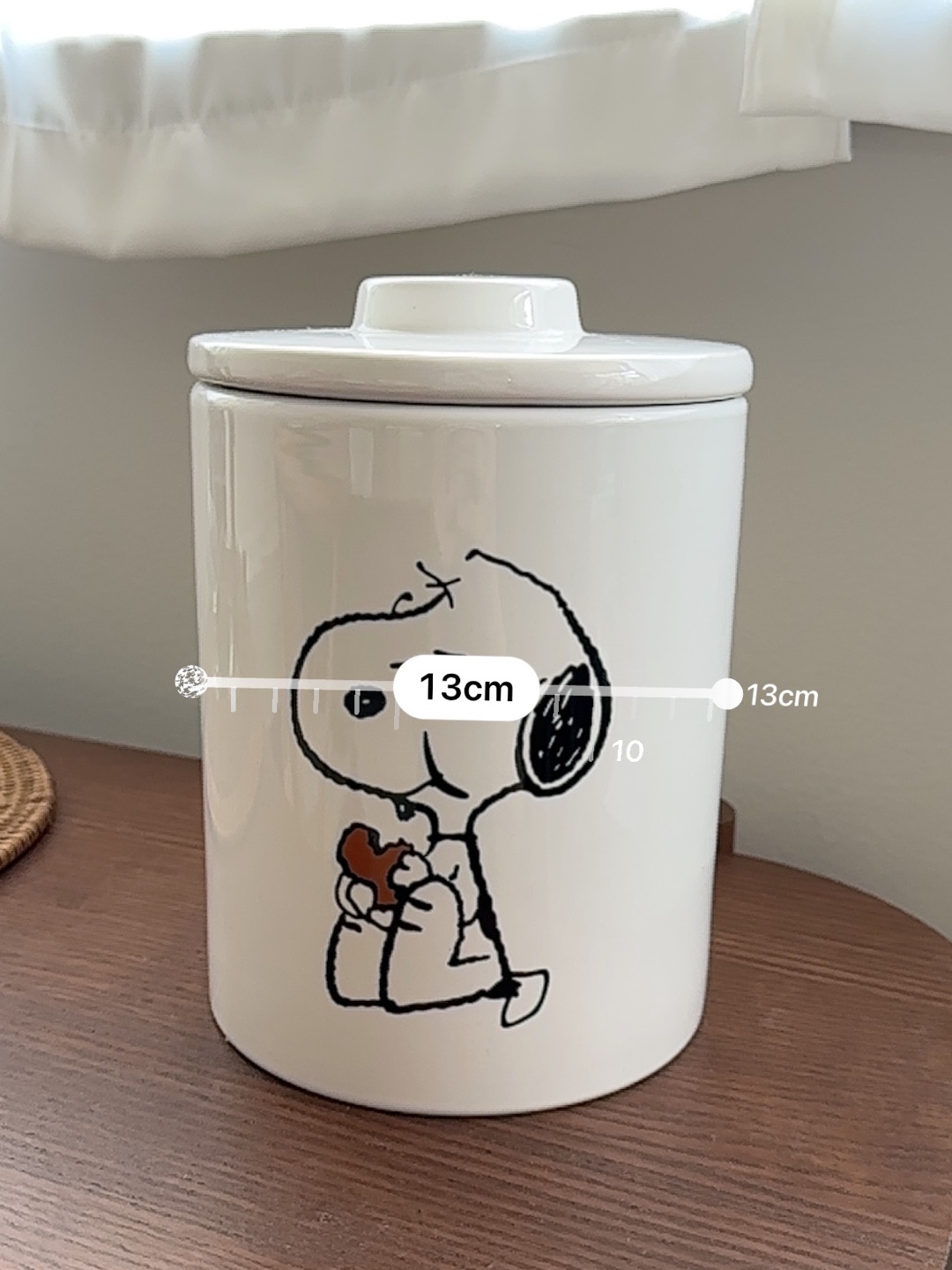 Snoopy ceramic jar with lid - photo 4
