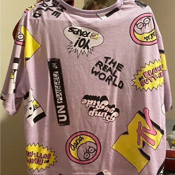 New without tags MTV purple crop top size XL - photo 2