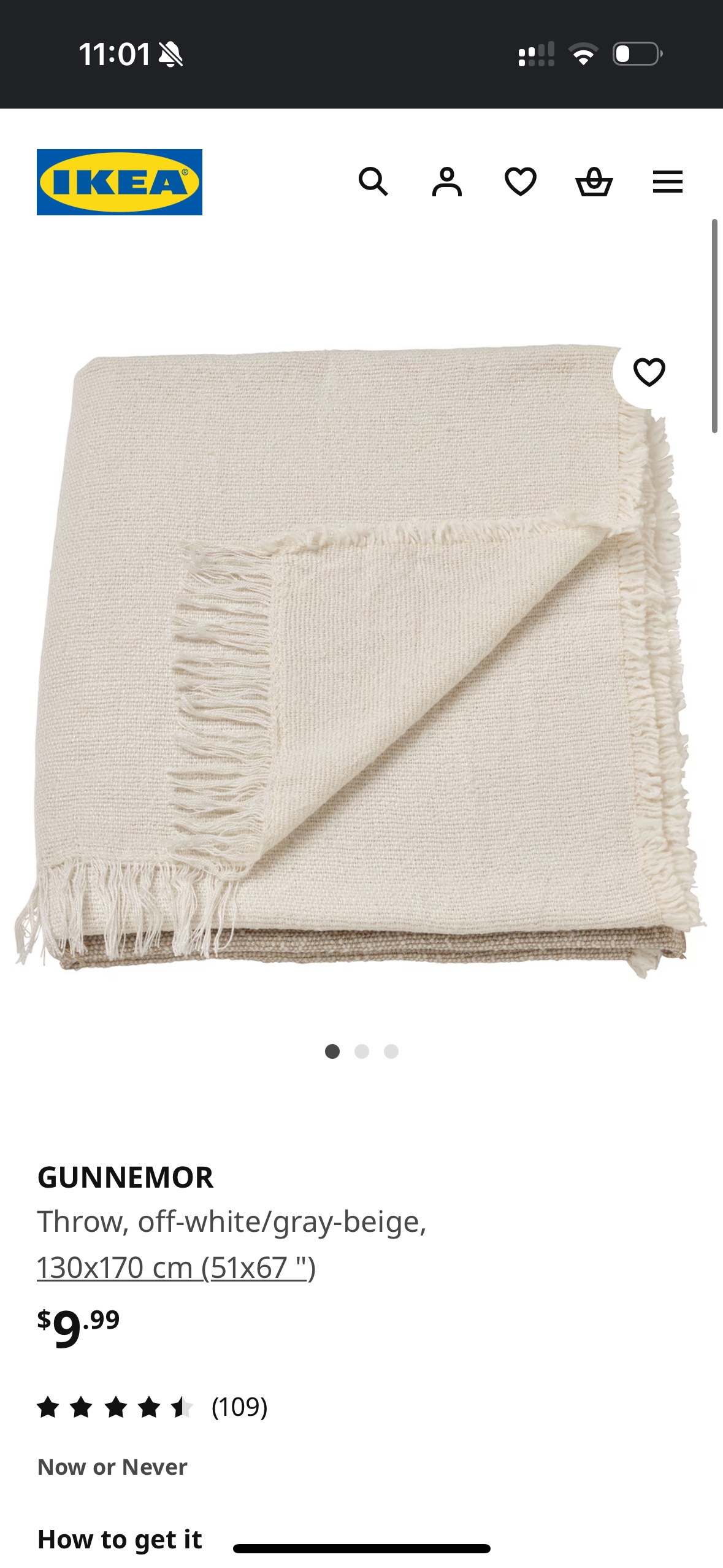 Ikea throw thumbnail