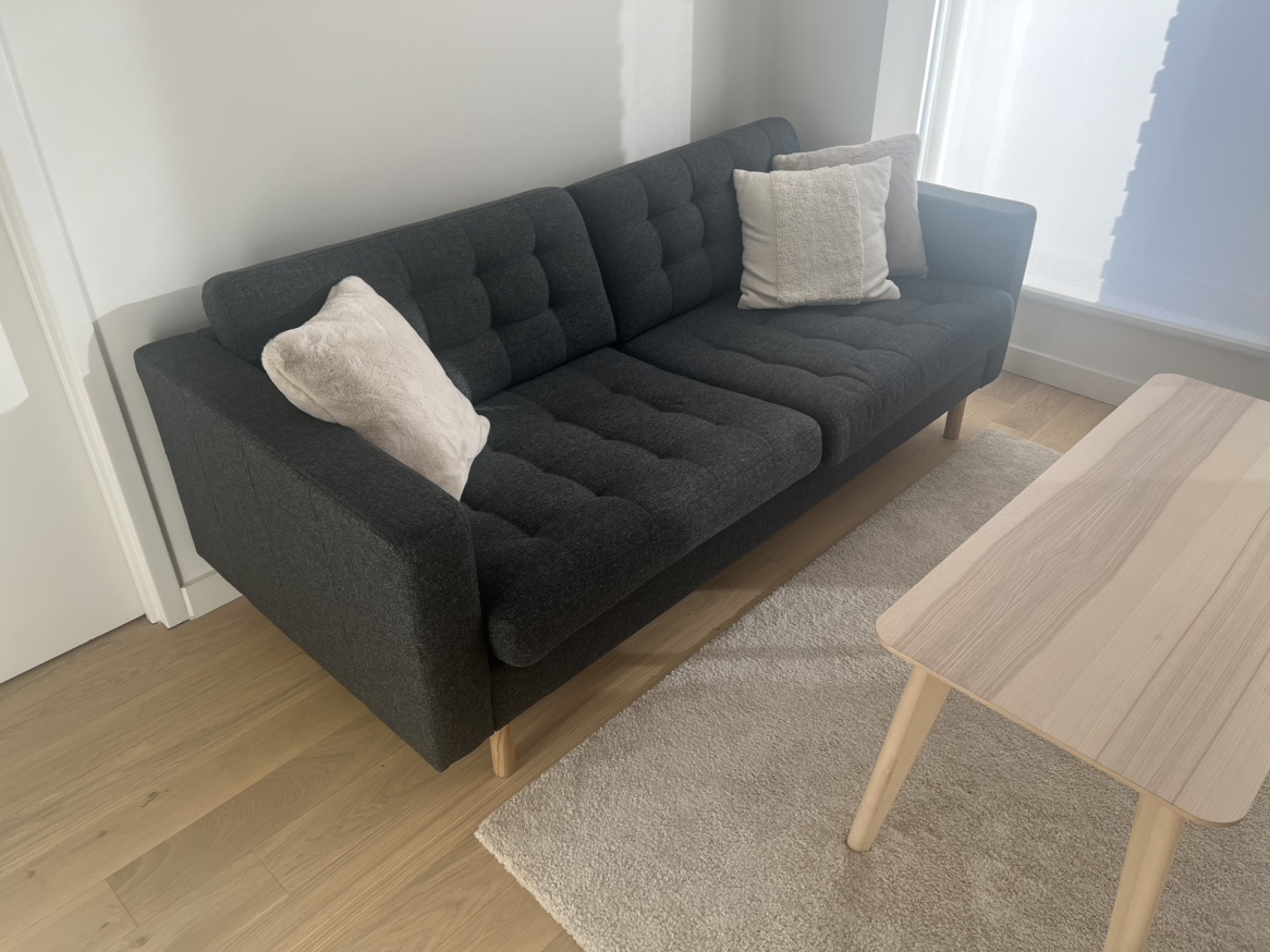 Comfortable dark gray sofa for $150 - photo 2