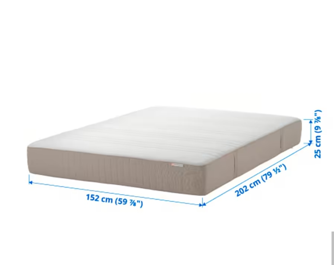 ikea HAUGESUND Spring mattress, medium firm/dark beige, Queen