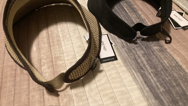 2 NEW Nine West Sun visors image indicator(3)