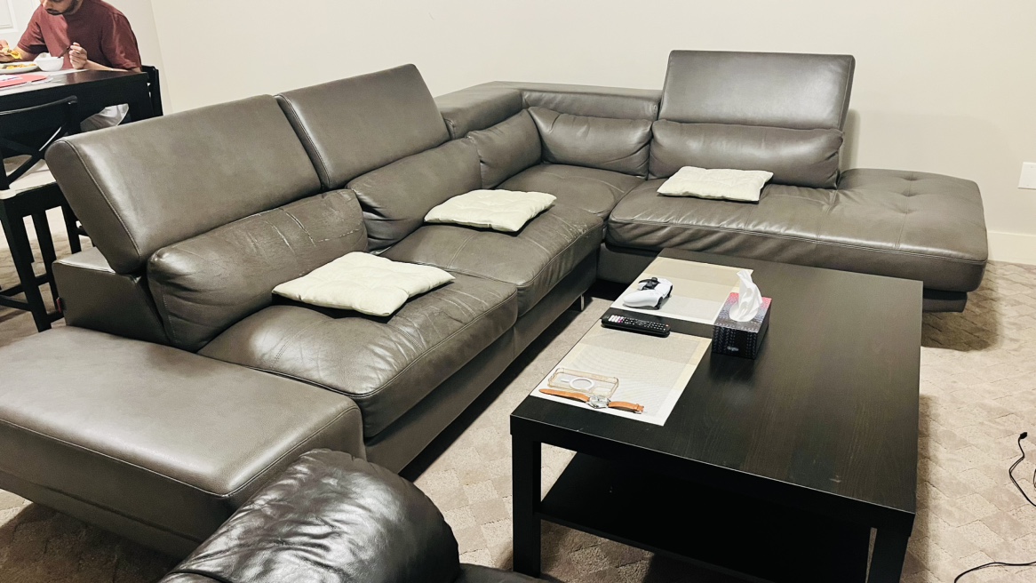 Pure Leather Sectional Couch