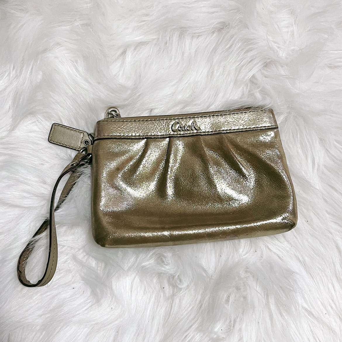 Coach Gold Wristlet Wallet