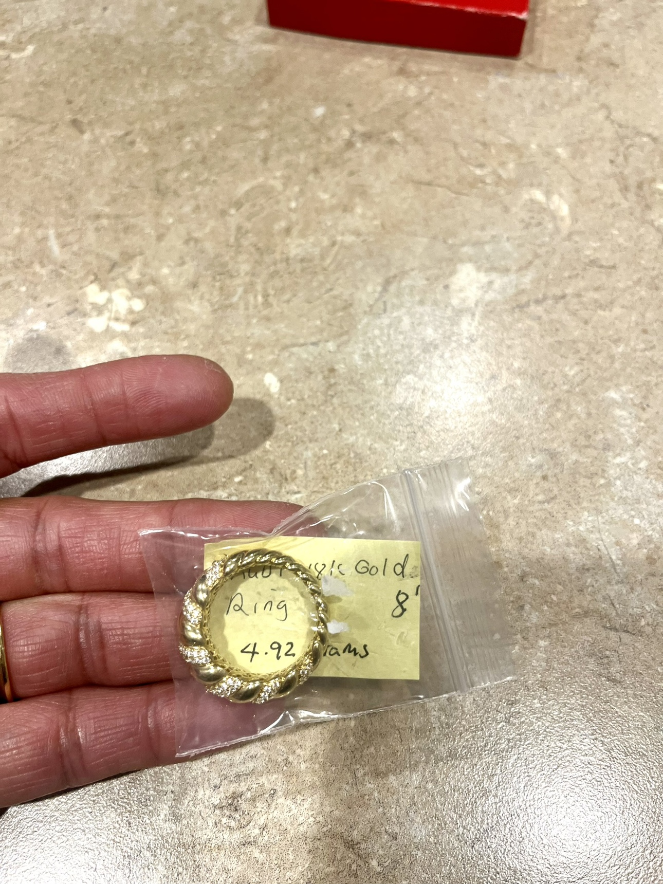Ladies Ring Saudi Gold 18k 4.92g