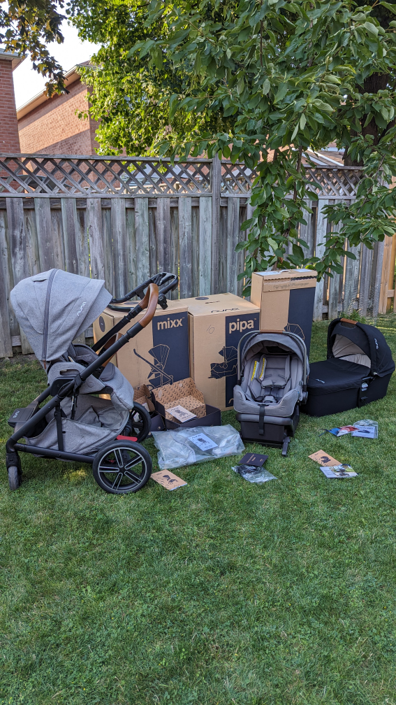 Nuna Mixx stroller, Nuna Pipa car seat, Bassinet, accessories