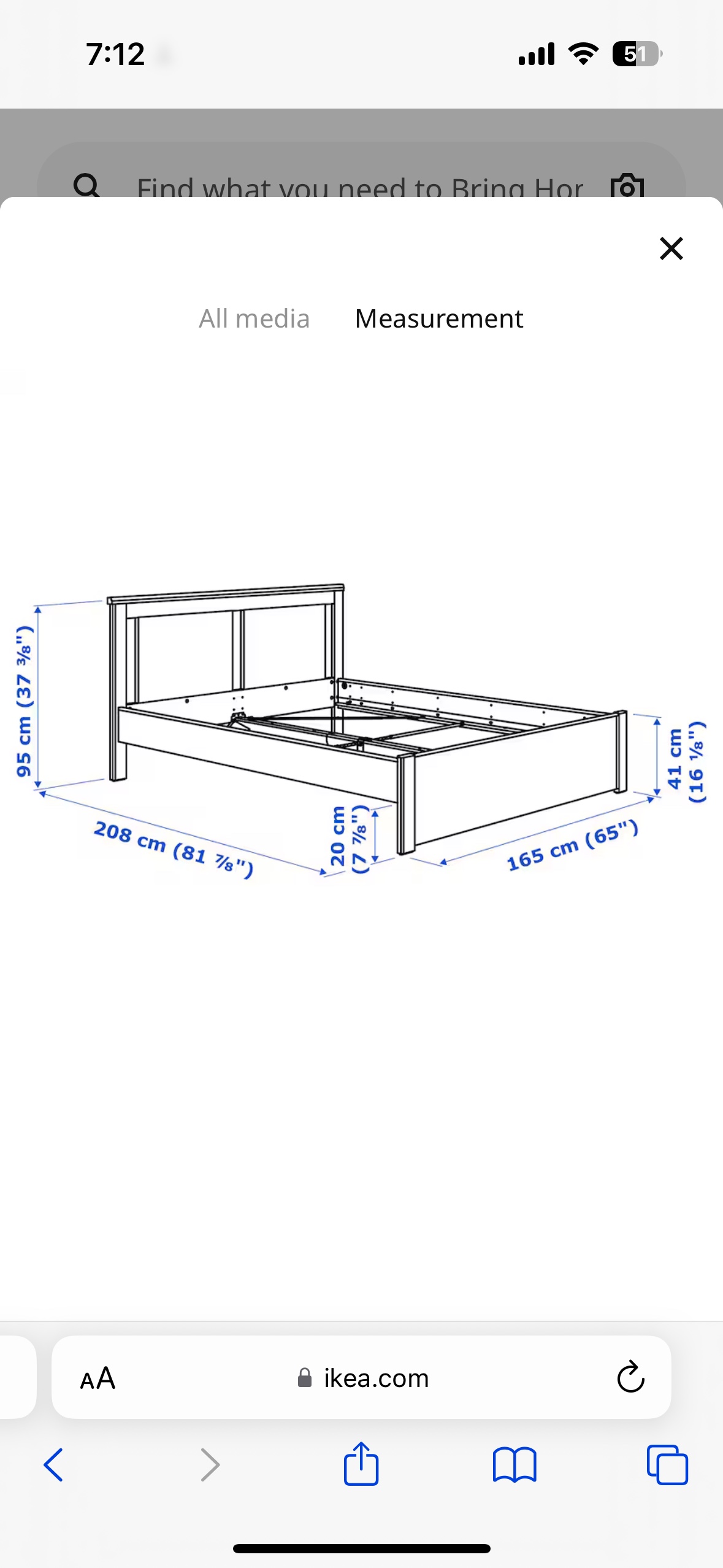 Songesang IKEA bed frame queen size with mattress and protector - photo 2