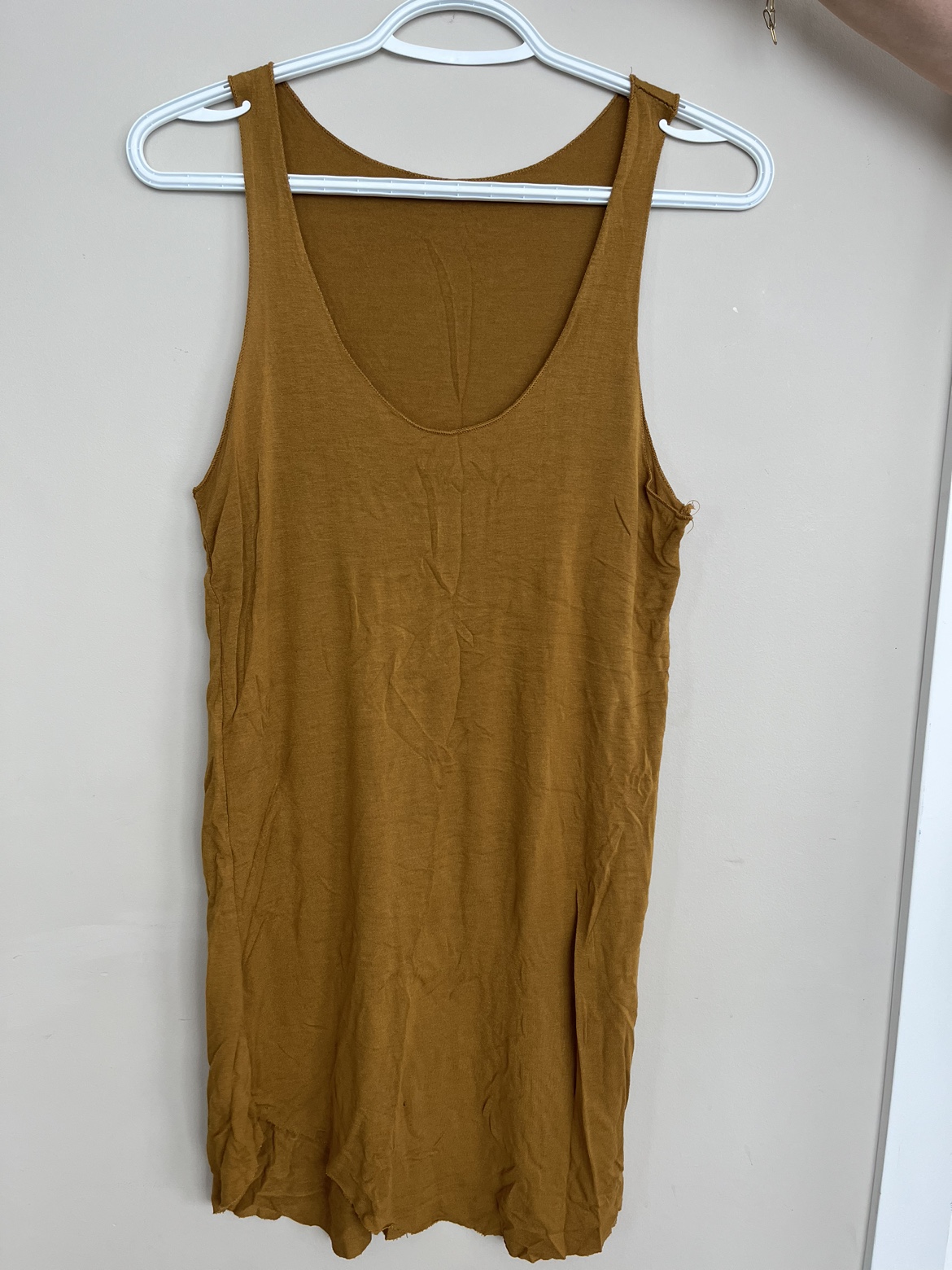 Yellow cotton slip dress #freecycle