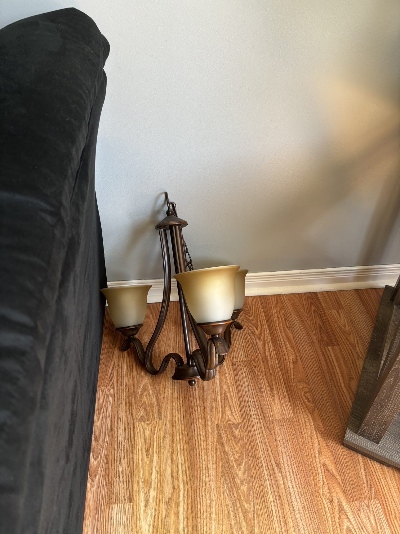 Three light chandelier free