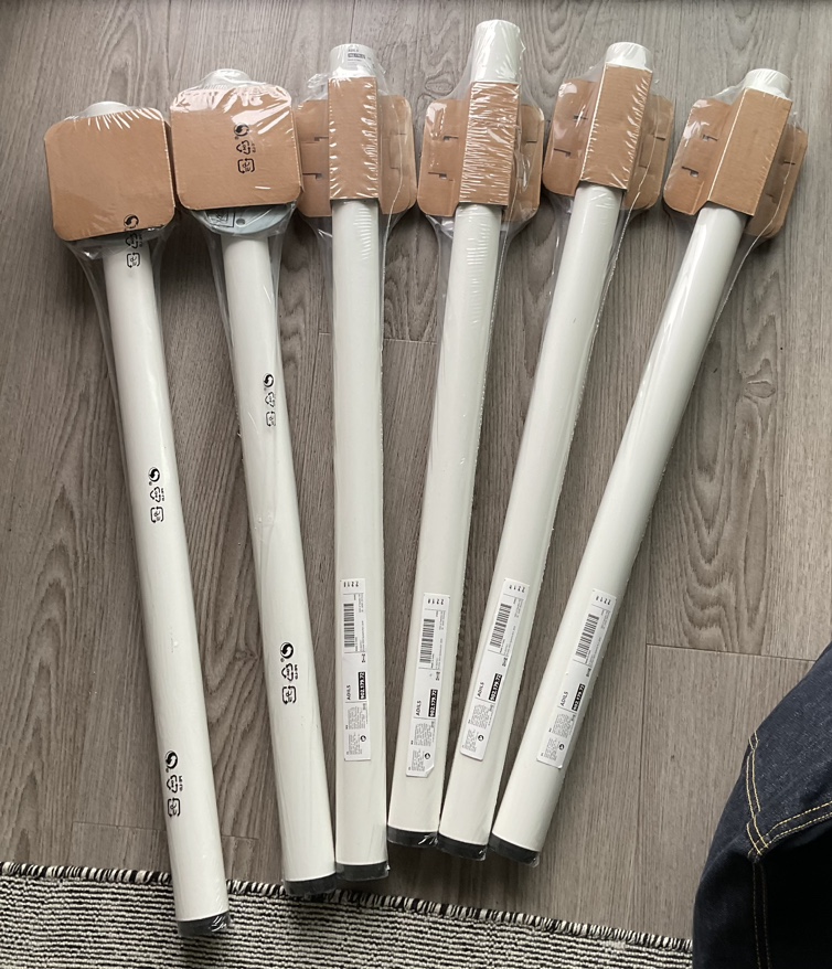 Ikea Adils Desk legs x6
