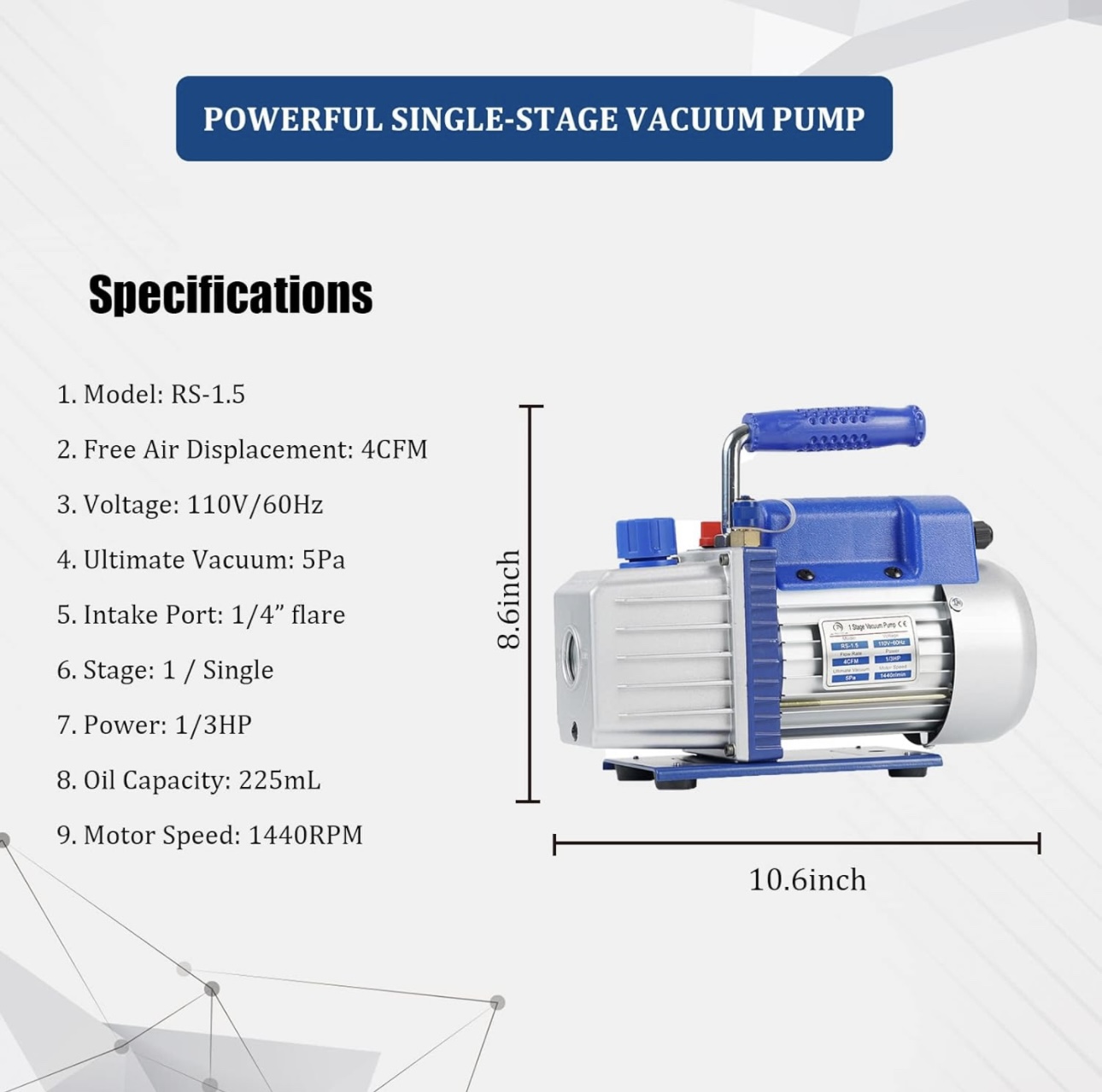 1.5 gal vacuum chamber with electric pump - photo 3