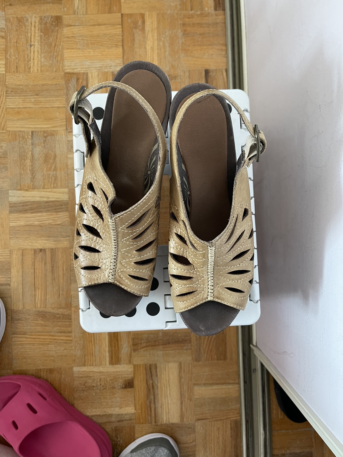 Dansko Rowena Women’s strappy leather sandals in sand dollar tan - photo 2