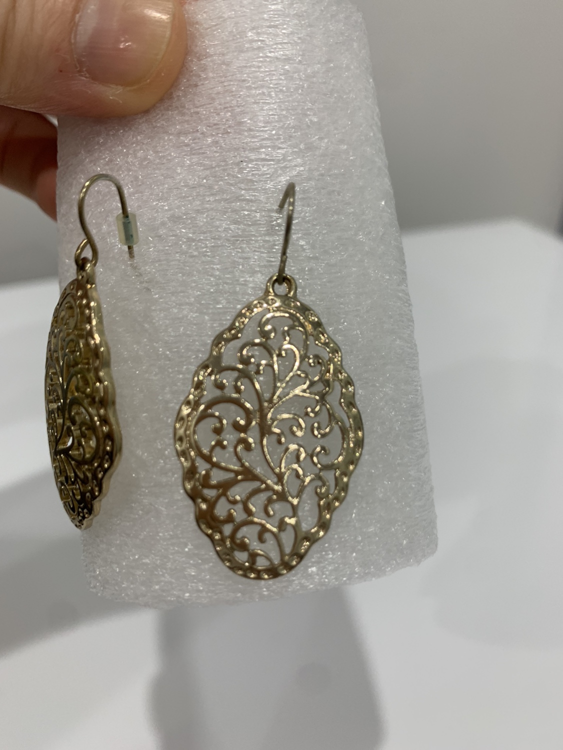 Gold Filigree Earrings (imitation) #freecycle - photo 3