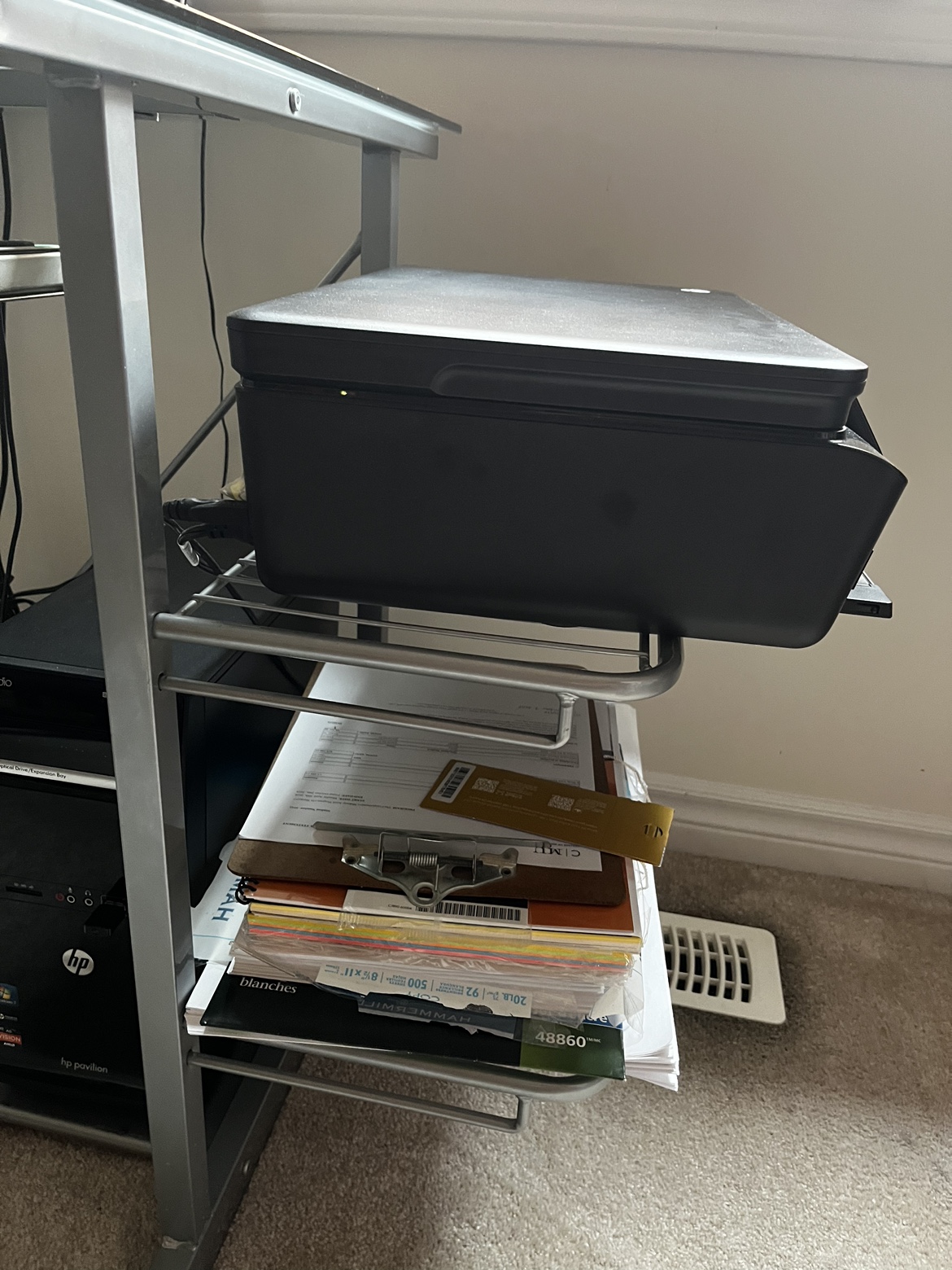 Glass computer desk - like new. image indicator(5)