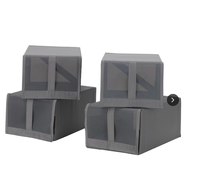 ikea skubb black shoe box organization x 7 thumbnail