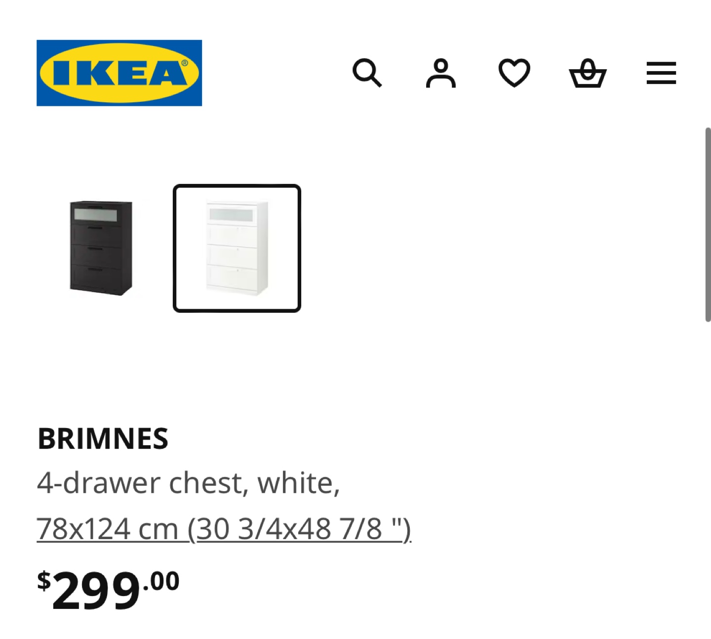 Drawer (IKEA: BRIMNES 4-drawers)White - photo 3
