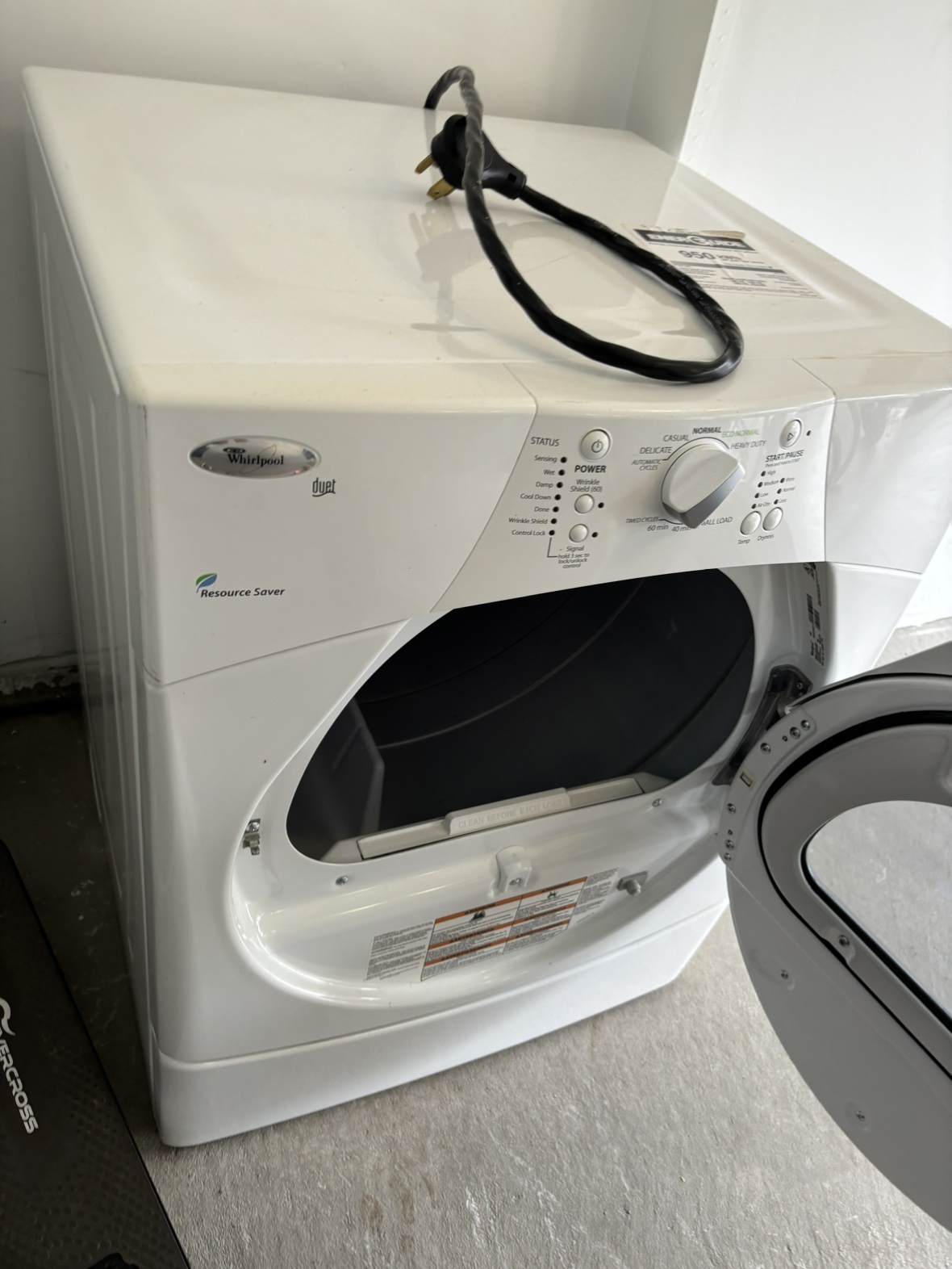 Whirlpool duet front load stackable dryer for sale - photo 4