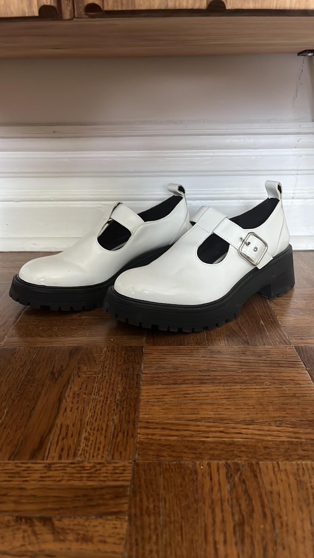 White platform loafers - Size 7.5/38