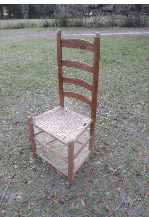 Ladder back wicker garden chair #freecycle