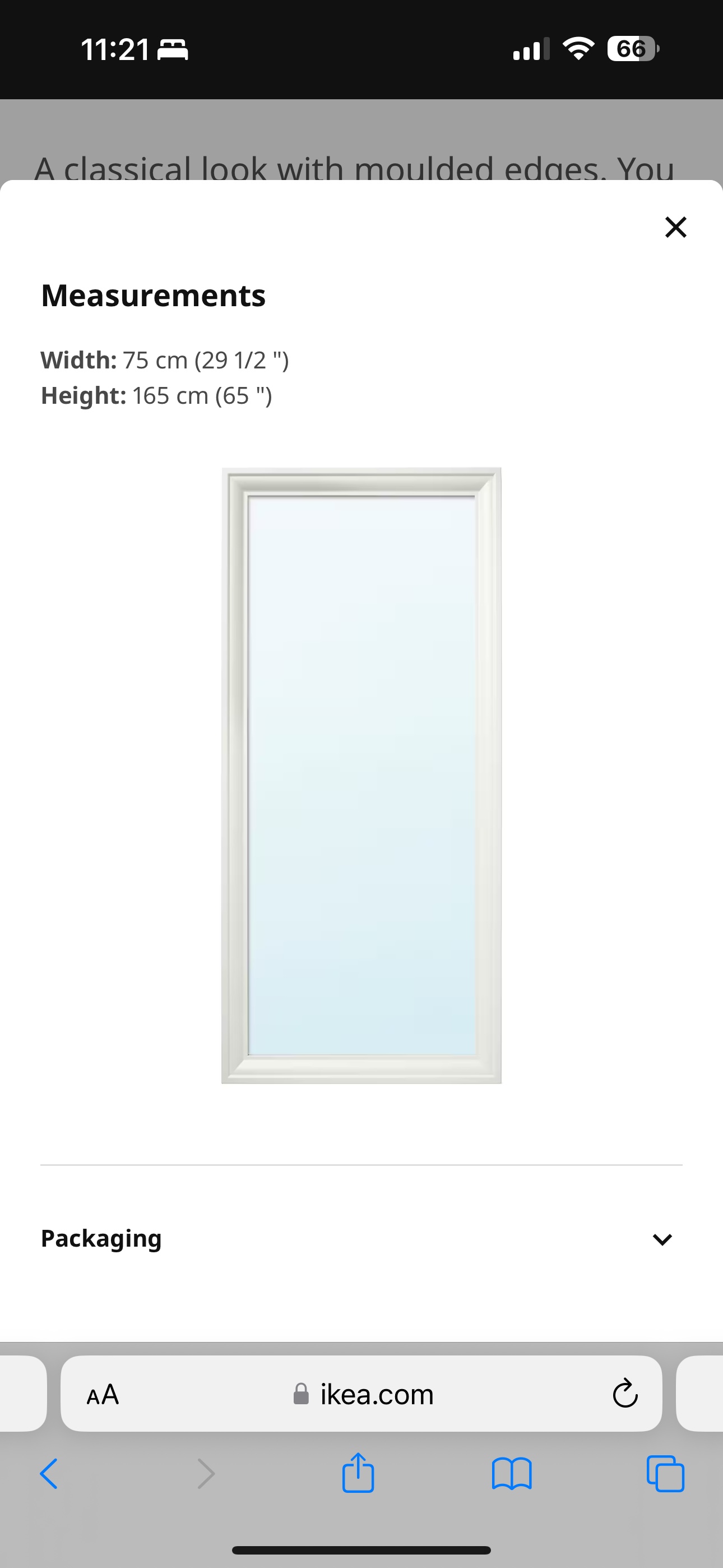 IKea Full Length Stand Mirror